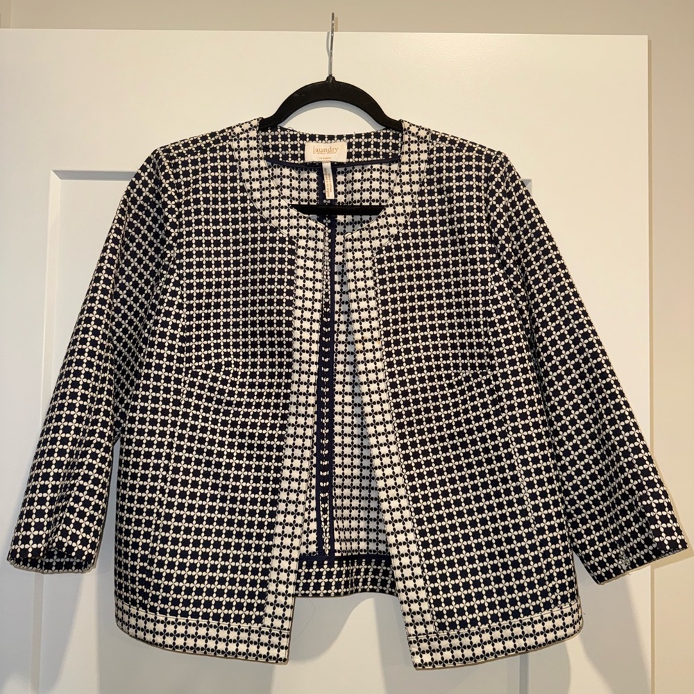 Women's Navy and White Jacket